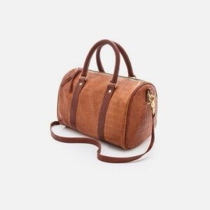 Vintage RARE Clare V. Croc Embossed Duffel Handbag